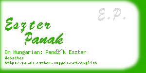 eszter panak business card